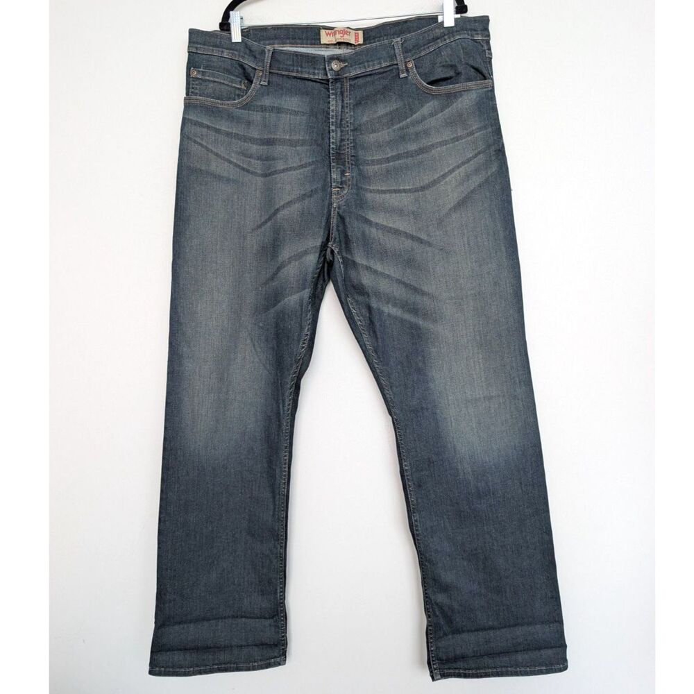 Y2K Retro Wrangler Relaxed Fit Bootcut Flex Jeans Faded Western Sz 40x32